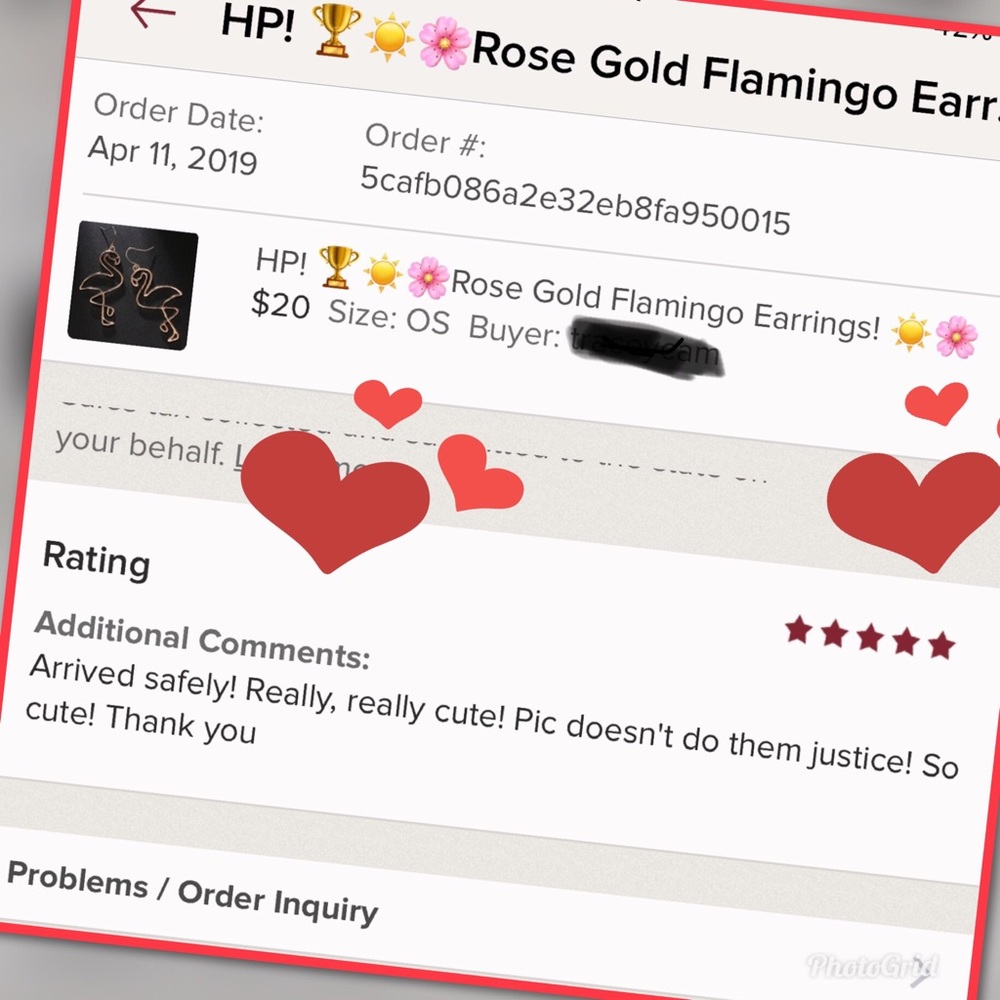 LAST PAIR! Rose Gold Flamingo Earrings! - Picture 5 of 5